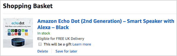 Amazons Echo Dot var en topsælger til jul 2017.