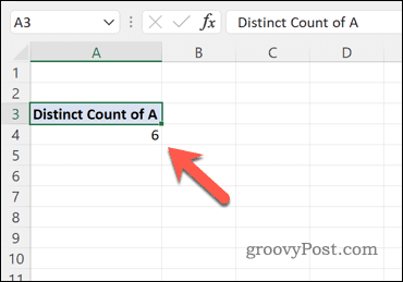 Brug af en pivottabel til at beregne antallet af unikke værdier i et Excel-datasæt