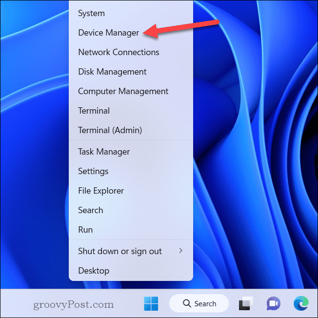 Åbn Enhedshåndtering i Windows 11