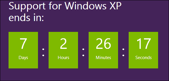 XP-support slutter snart