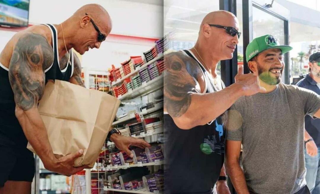 Han kom ind i butikken, hvor han stjal for år siden, nu som en stjerne! Dwayne Johnson i købmanden...