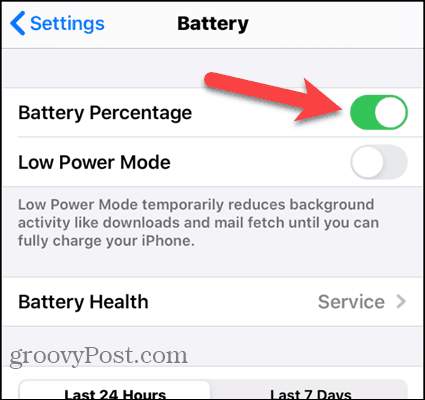 Tænd for batteriprocent på iPhone 7