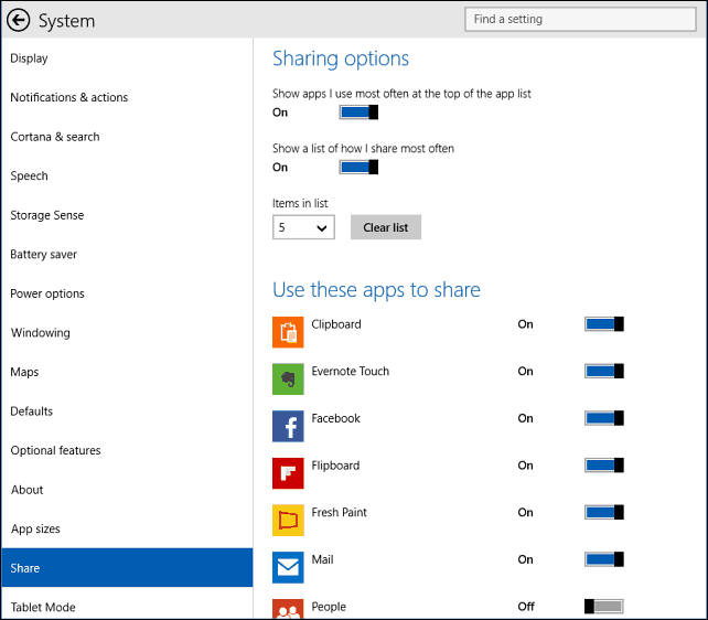 delingsindstillinger Windows 10