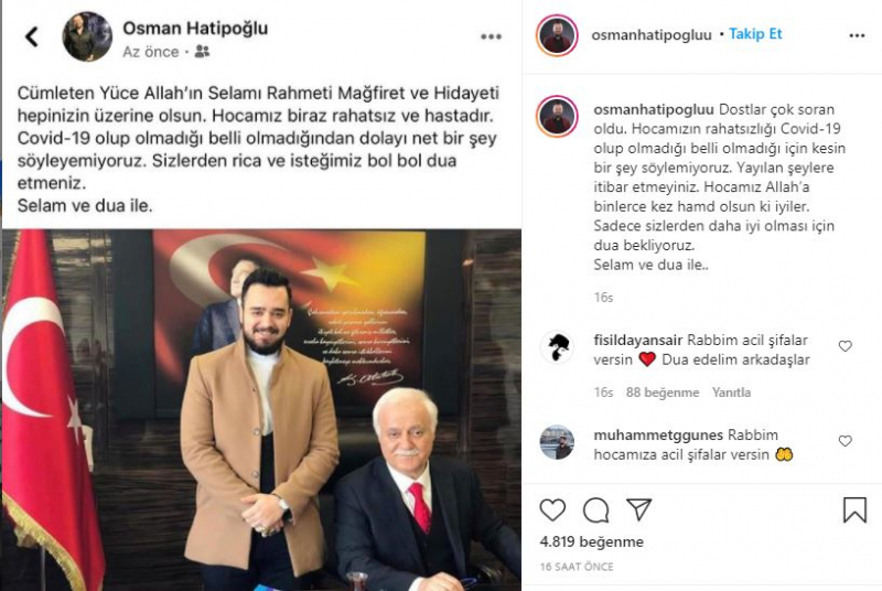 Er Nihat Hatipoğlu i intensivpleje? Nihat Hatipoğlu's søn, Osman Hatipoğlu, annoncerede!