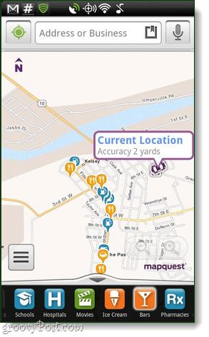 MapQuest til Android-app, oversigt