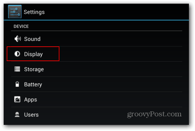 Goggle Nexus 7-låseskærmindstillinger vises