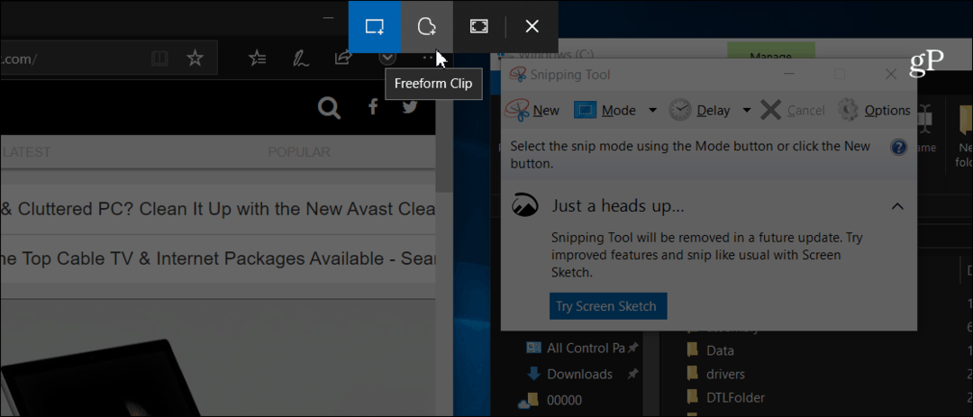 Grib og kommenter skærmbilleder med det nye Snip & Sketch-værktøj på Windows 10