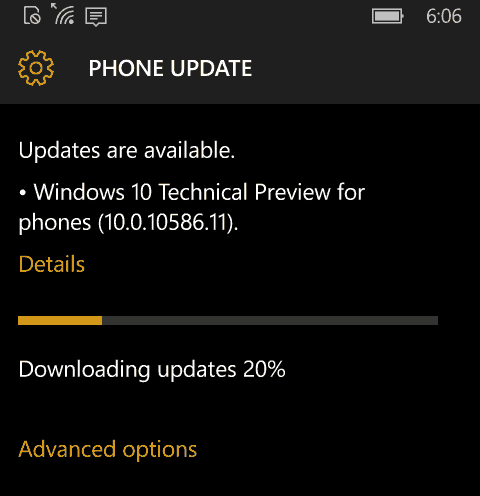 Windows 10 Mobile Preview Build 10586 tilgængelig nu