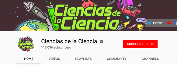Sådan rekrutteres betalte sociale påvirkere, eksempel på den spansktalende YouTube-kanal Ciencias de la Ciencia