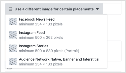 Facebook-tilpasningsværktøj til placering af aktiver