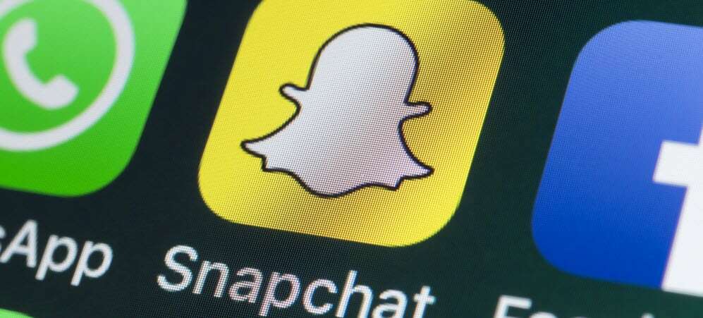 Snapchat-logo på mobil