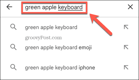 søg efter grønt æble tastatur