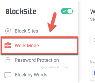 Fanen BlockSite Work Mode
