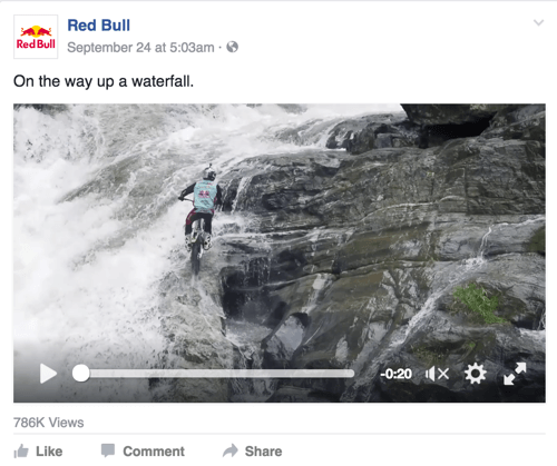 Red Bull Facebook-indlæg