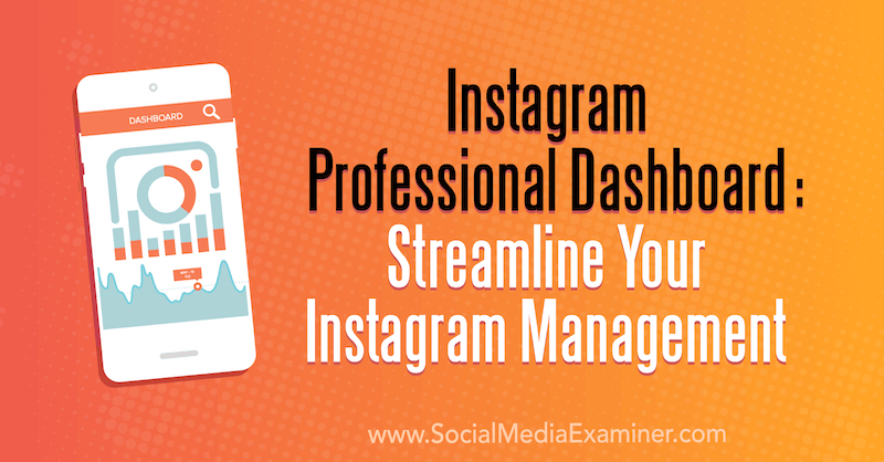 Instagram Professional Dashboard: Strømlin din Instagram Management af Naomi Nakashima på Social Media Examiner.