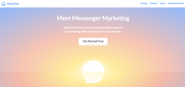 ManyChat er en mulighed for at bevise kundeservice via Messenger chatbots.