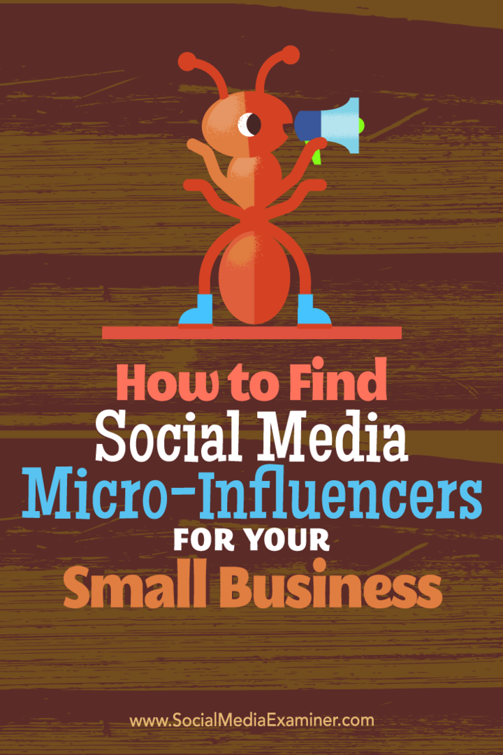 Sådan finder du mikroinfluencer til sociale medier til din lille virksomhed: Socialmedieeksaminator