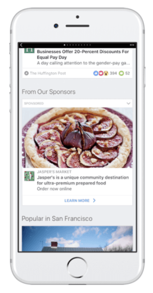 Facebook udvider reklamemuligheder på øjeblikkelige artikler.