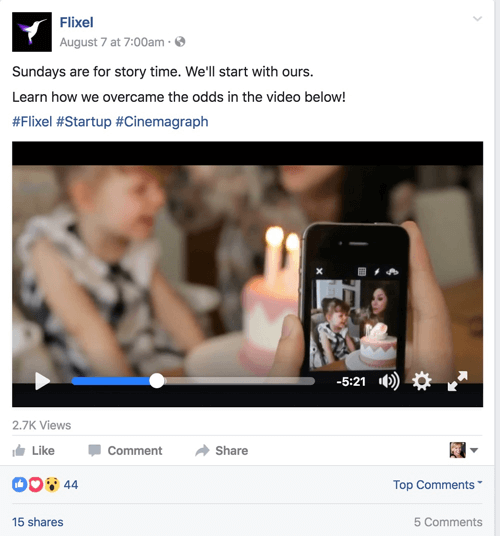 flixel facebook videoannonce