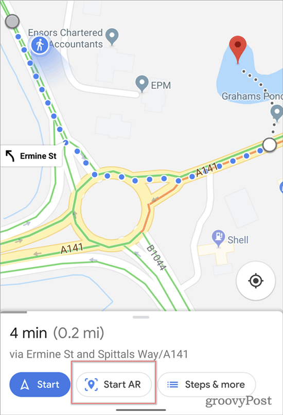 Google Maps AR-navigation starter AR