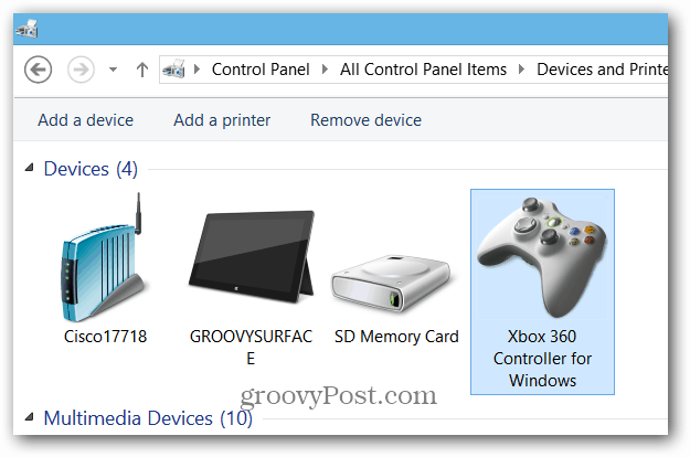 Xbox-controllerenheder og printere