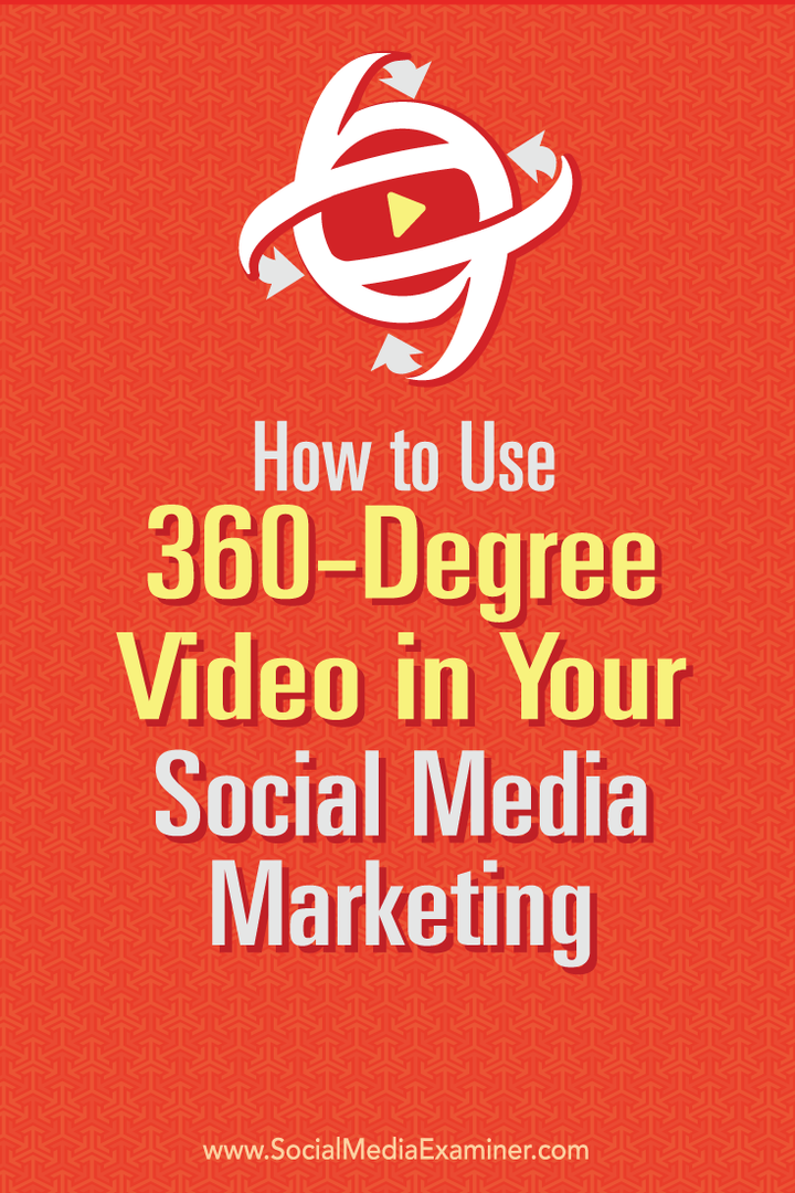Sådan bruges 360-graders video i din sociale mediamarkedsføring: Socialmedieeksaminator