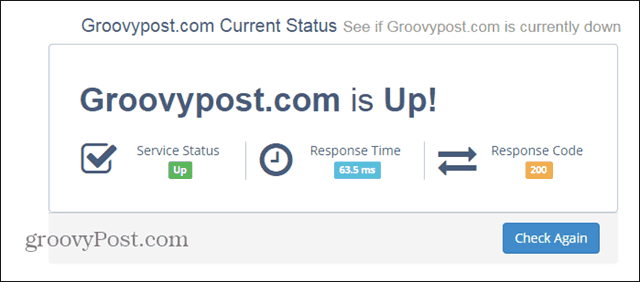Overvåg status for et websted med MomentDown
