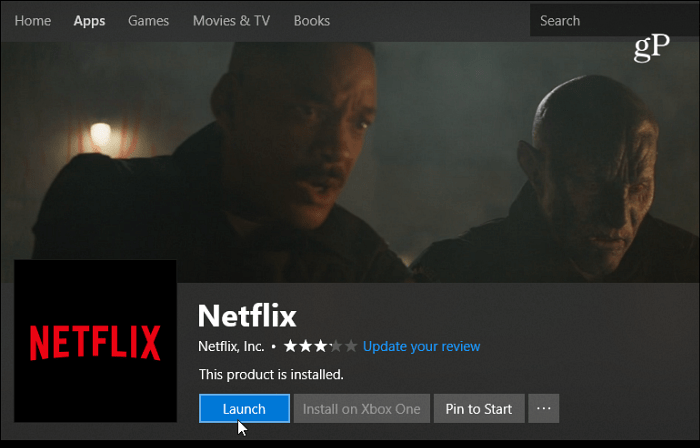 Netflix-app Windows 10