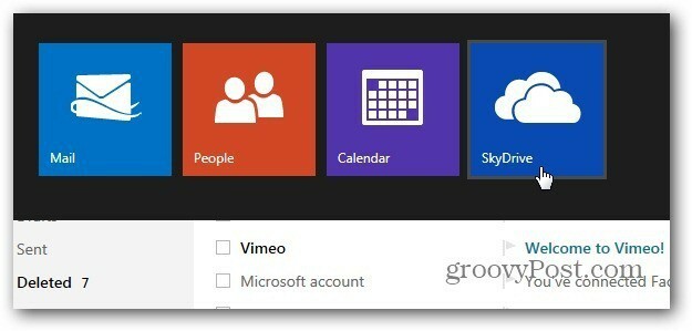 Få adgang til SkyDrive Outllookdotcom