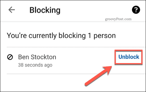 Mulighed for at fjerne blokering af en LinkedIn-bruger
