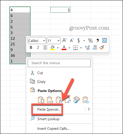 excel indsæt speciel multiplicere