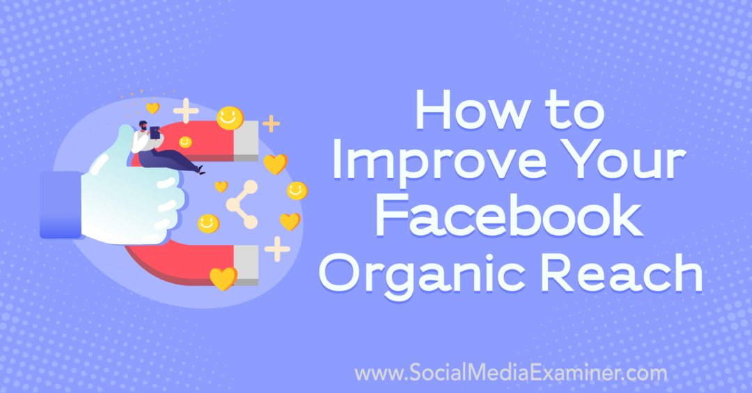 Sådan forbedres dit organiske rækkevidde på Facebook med indsigt fra gæst på Social Media Marketing Podcast.