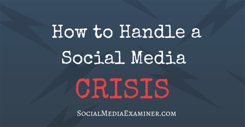 håndtere en social mediekrise