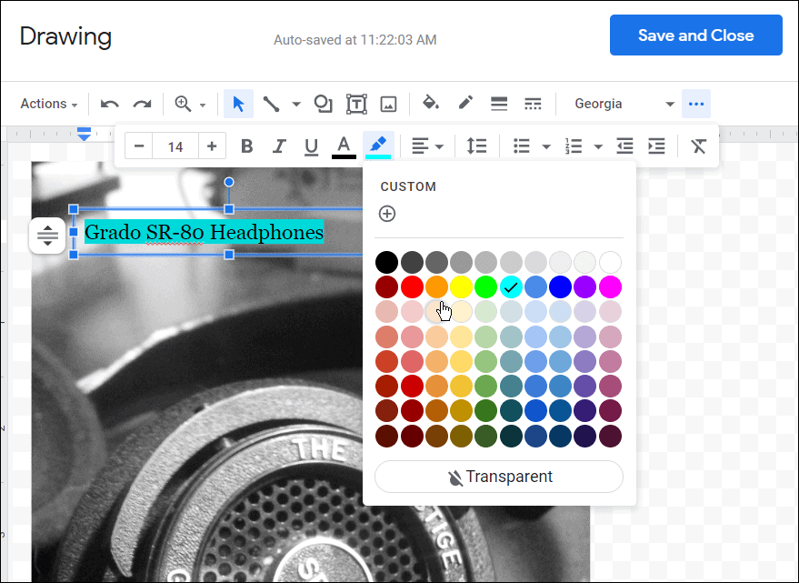 Skriftfarve osv. hvordan man lagbilleder i Google Docs