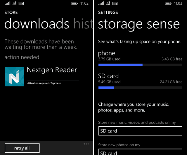 Flyt apps fra SD-kort til telefon på Windows Phone 8.1