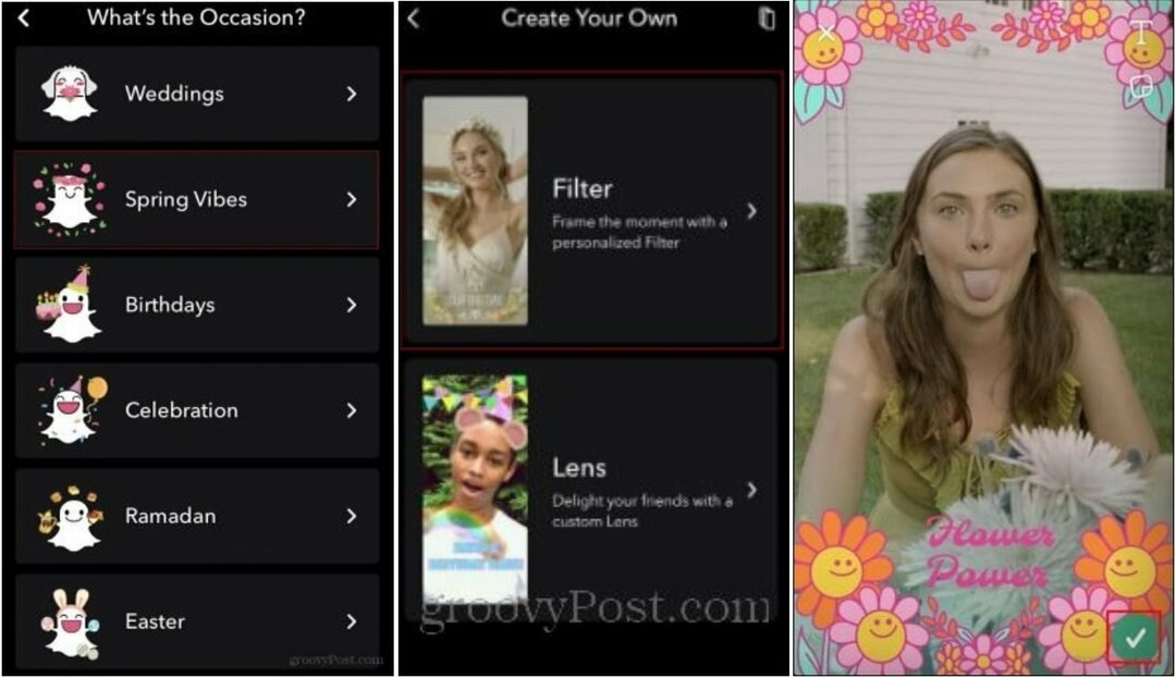 Sådan bruges og oprettes tilpassede Snapchat-filtre
