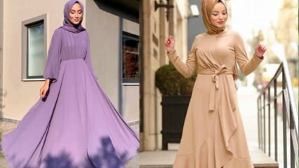 Hvordan kombineres sommer hijab kjoler? 2020 kjole modeller