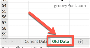 Excel ark faner