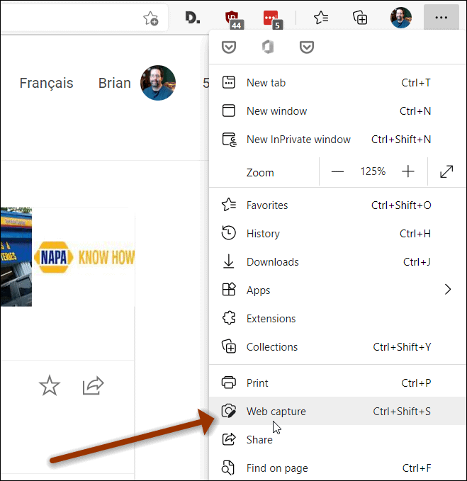 Microsoft Edge Web Capture