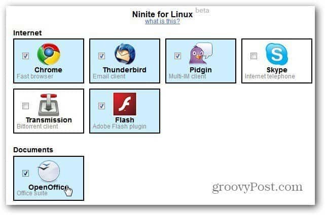 Ninite til Linux-websted