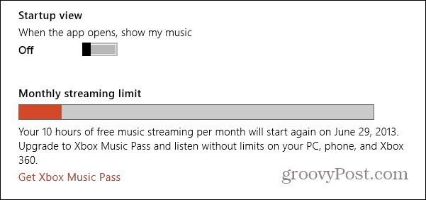 Xbox Music Streaming Limit