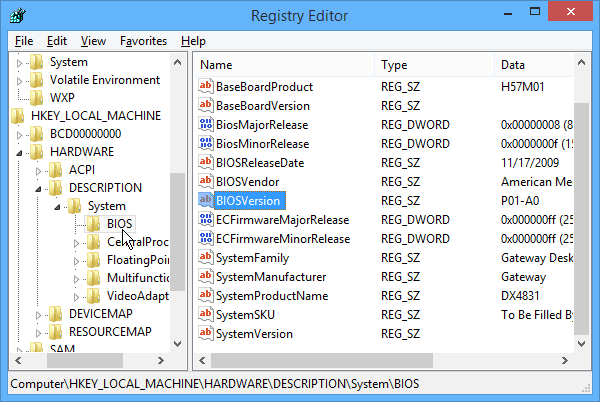 BIOS version