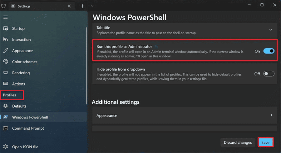 åben powershell som admin på Windows 11