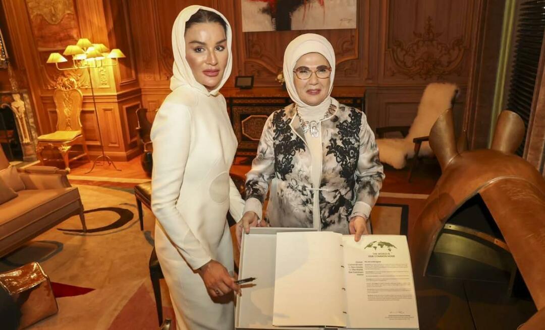 Førstedame Erdoğan mødtes med Sheikha Moza, mor til Qatar Emir Sheikh Al Thani