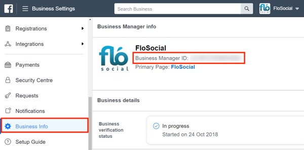 Brug Facebook Business Manager, trin 9.