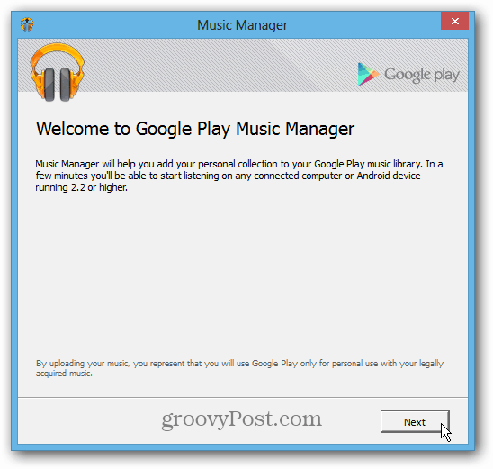 Installer Google Music Manager