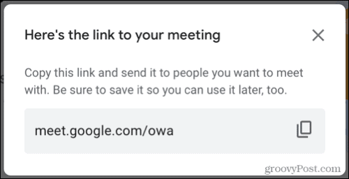 Google Meet-link