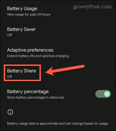 android batterideling