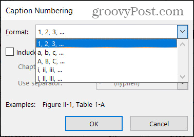 Billedtekstnummerering i Word