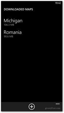 Windows Phone 8 tilgængelige kort